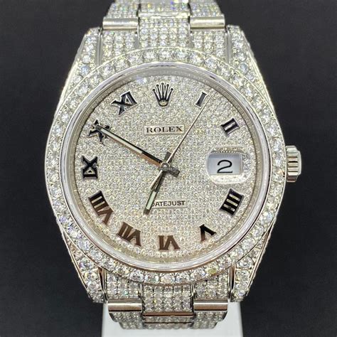 rolex day just 41 iced out|rolex datejust 126300 41mm.